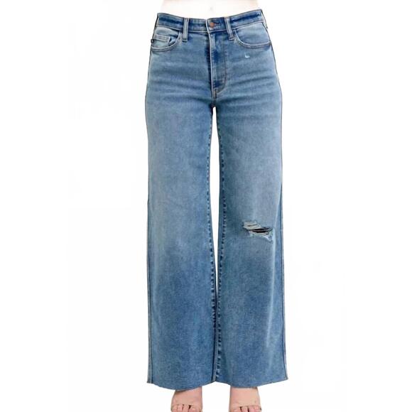 JUDY BLUE Denim - NEW JUDY BLUE vintage wide leg denim jeans in blue